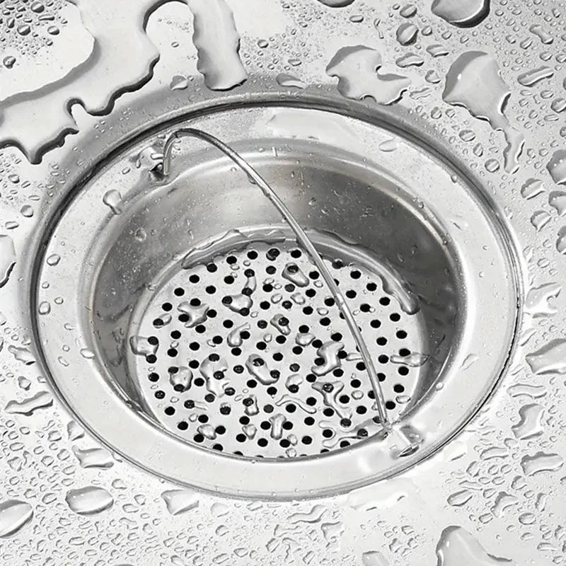 1/20pcs Kitchen Sink Strainer With Handle & Stopper Replacement Drain Basket Stainless Steel Mesh Filter Waste Hole