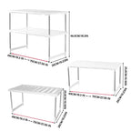 Kitchen Counter Shelves, Cabinet organizers and Storage, Pantry Storage Shelf Organizer, Kitchen Cabinet Organizer, White