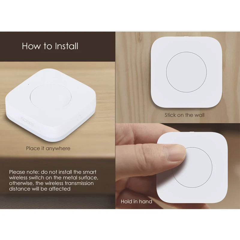 Aqara Sensor Smart Wireless Mini Switch Key Zigbee Connection Remote One Key Control Button Home Security Mijia Mihome Homekit