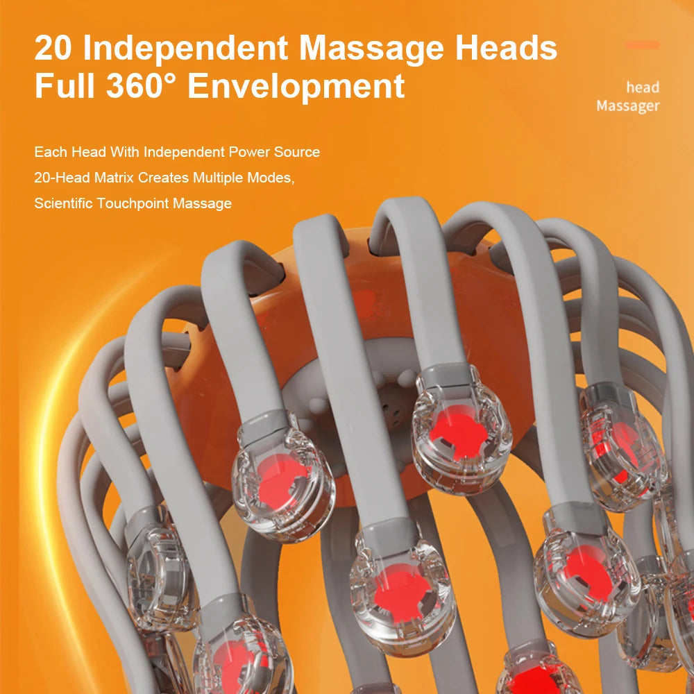 20-Claw Electric Octopus Head Massager