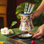 Ceramic Chopsticks Barrel Household Ceramic Drain Chopsticks Storage Jars Knives and Forks Spoons Kitchen Cutlery Organizer 2025
