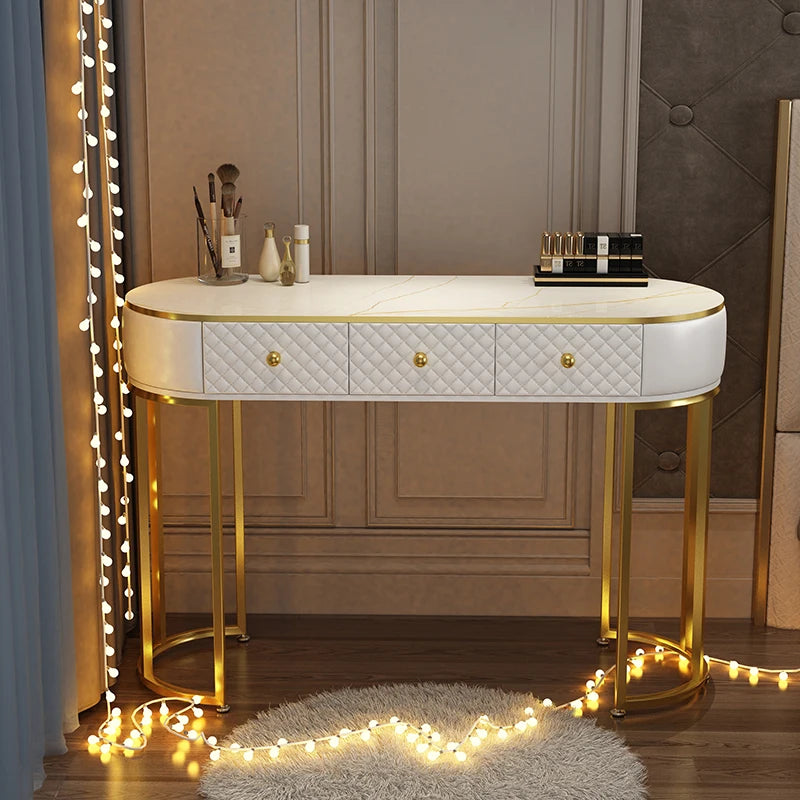 Nordic vanity chair white bedroom LED light Dresser storage cabinet makeup Dressing table light mirror stool bedroom furniture