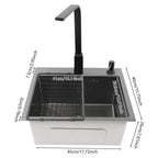 45*40*20cm 201 Stainless Steel Kitchen Sinks Recessed Sinks Sink Units Kitchen Taps Sinks with Drains Black