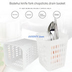 367A Dishwasher Cutlery Basket Storage Drain Basket Kithchen Sink Basket Holder for Chopstick Spoon Fork