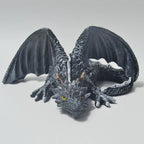 Garden Big Squatting Dragon Sculpture Guardian Statue Garden Dragon Sculpture Halloween Outdoor Gothic Decor