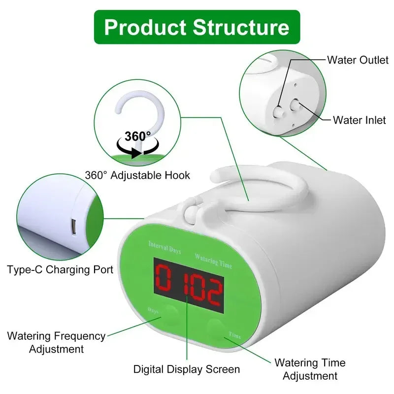ZEXEF Automatic Watering Pump Controller Intelligent Flower Plant Sprinkler Drip Irrigation Device Pump Timer System Garden Tool
