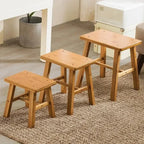 Thickened Nanzhu Mazar Stool Wooden Bench Small Stool Short Household Bathroom Portable and Simple