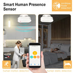 Tuya Smart Life Zigbee WiFi Human Presence Sensor 24Ghz MmWave Radar Motion Luminance Distance detection Need Gateway