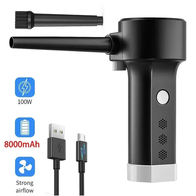 Cordless Electric Air Duster for PC & Keyboard Cleaning