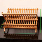 Nanzhu Kitchen Solid Wood Chopsticks Drying Rack Shelf Dish Drainer Solid Wood Chopsticks Rack Kitchen Storage Organizer