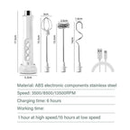 Wireless Rechargeable Electric Milk Frother 3 Speeds Handheld Foam Maker Latte Cappuccino Hot Chocolate USB Rechargea Home