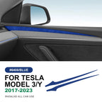 Italian Top Suede Car Dashboard Moulded Trim Sticker For Tesla Model 3 Model Y 2018 2019 2020 2021 2022 2023 Decor Accessories