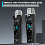 Dynamic Microphone Wireless UHF Converter XLR Wireless Microphone System Transmitter and Mic Receiver for Audio Mixer Guitar