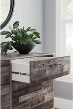 Neilsville 6 Drawer Dresser, Dark Brown,18.88"D x 59"W x 33.88"H