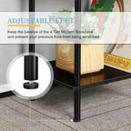 3-Tier Black S-Shaped Space-Saving Bookshelf for Small Rooms | Multi-Use in Office,Kids,Living Room,Bedroom & Home Corne