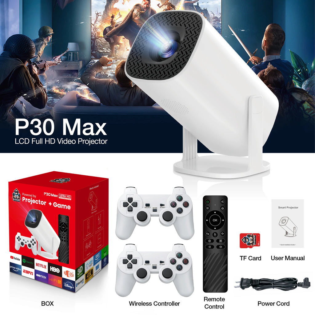 Gaming Smart Projector - Salange P30 Max 4K HD
