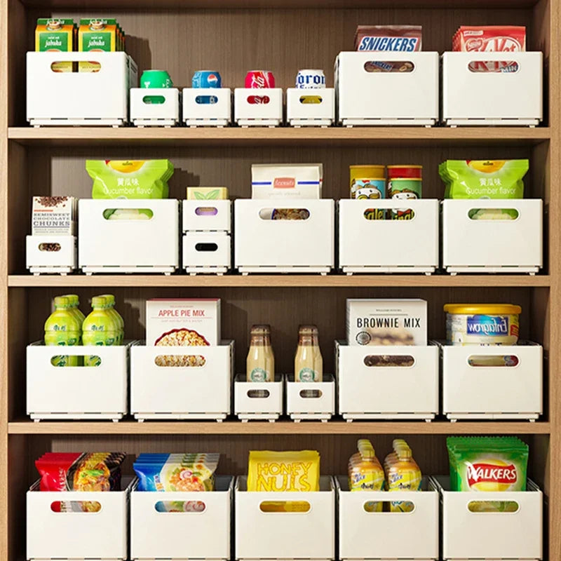 1/2/3PCS Retractable Drawer Organizer Adjustable Cabinet Storage Box Stackable Kitchen Organizers Sorting Storage Box For Home