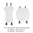 Seat Cover Cushion for Tesla Model 3 Y Flannel White Seat Protection Mat Anti-dirty Non-slip Cushion Car Interior Accessories