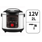 12V 24V Mini Rice Cooker Car Truck Soup Porridge Cooking Machine Food Steamer Heating Lunch Box Meal Heater Warmer 2L