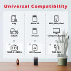 Hot Portable FM Mini Radio Built-in Speaker Recorder Rechargeable Battery Long Standby Strong Signal Handheld MP3 Walkman Radios