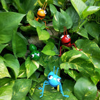 4pcs Set of Rustic Iron Ant Sculptures with Big Eyes - Perfect for Garden & Yard Decor, Halloween Themed, No Battery Needed