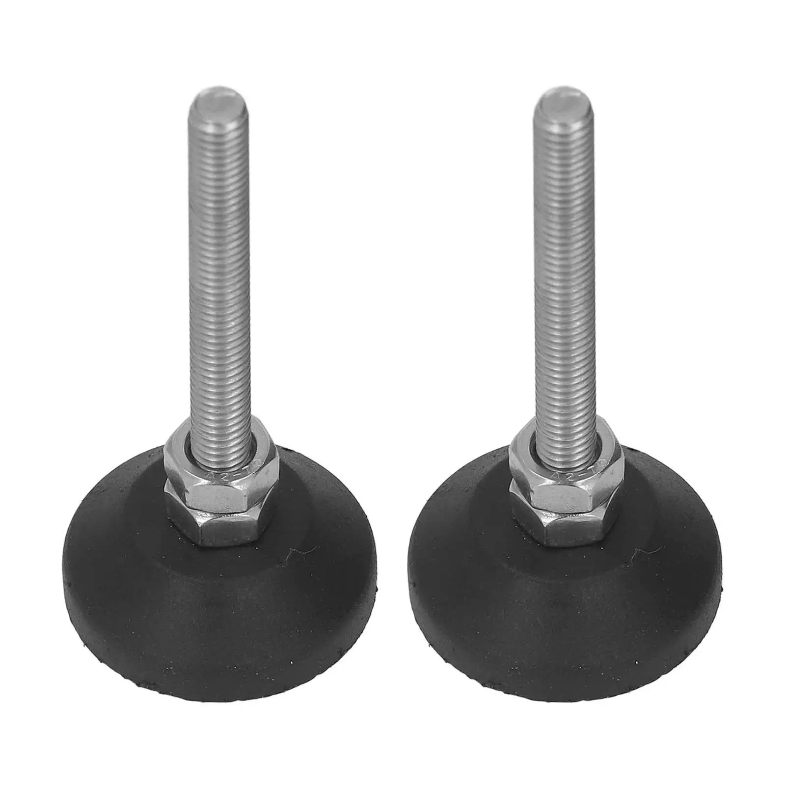 2 PCS Adjustable Furniture Glide Leveling Pads - Nylon Rubber Base D30xM6x50 for Perfect Stability