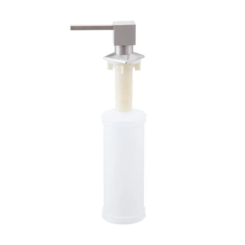 Kitchen Sink Liquid Soap Pump Dispenser Nickle Golden Lotion Holder Pump 360° Head Silicone Tube Kit Under Deck Counter Tool