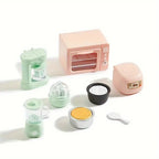 1:12 Scale Dollhouse Kitchen Accessories Set, Realistic Microwave & Rice Cooker Miniatures, Pretend Play Food Maker Toy