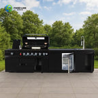 Customized Commercial Modular Outdoor Kitchen BBQ Grill Cabinet Island All-In-One Stainless Steel Outdoor Kitchen Bbq Island