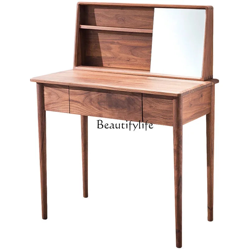 FG11North American black walnut dresser new Chinese solid wood tall makeup table storage integrated