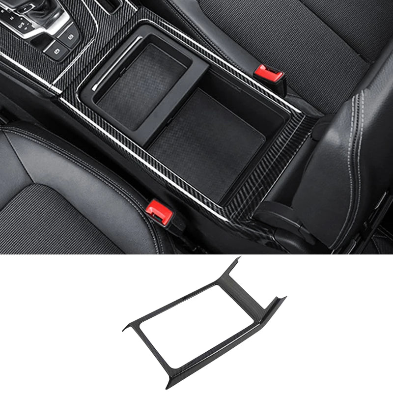 For Audi Q5 FY 2018 2019 2020 2021 Car Styling Interior Door Window Handle Panel Strips Cover Trim Carbon Fiber ABS