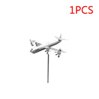 1-2PCS 3D Cub Wind Spinner Plane Metal Airplane Weather Vane Outdoor Roof Wind Direction Indicator Weather Vane Garden Decor New