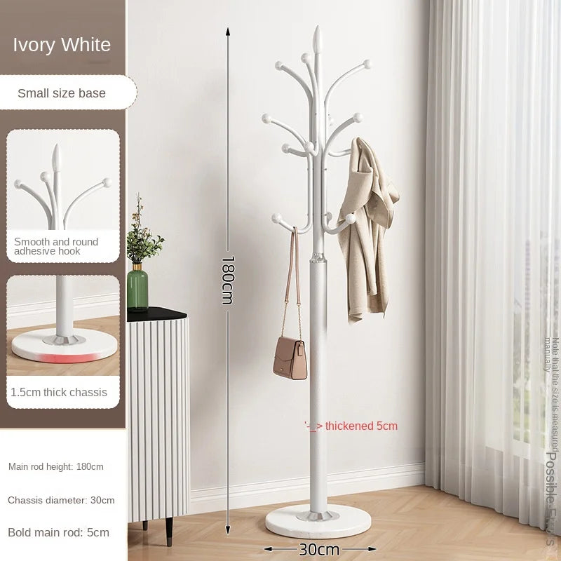 Iron Hat Rack Floor Standing Bedroom Hanger Household Living Room Vertical Minimalist Clothes and Clothing Storage Rack