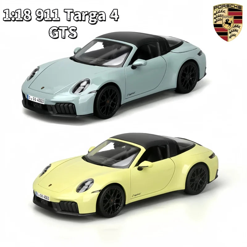 Original Maisto 1:18 Porsche 911 Targa 4 GTS 992.2 Alloy Sports Car Model Diecast Metal Track Racing Vehicles Car Model Toy Gift