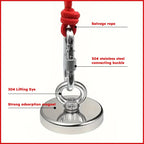 Super Strong Neodymium Fishing Magnet Hook N52 Heavy Duty Rare Earth Magnet With Countersunk Hole Eyebolt 16-90mm Salvage Magnet