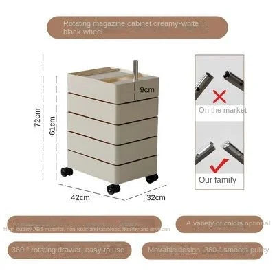 360 Rotating Storage Cabinet Movable Bedside Cabinet Ins Minimalist Nordic Internet Celebrity Cosmetics Multilayer File