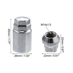X Autohaux M14x1.5 Car Wheel Lock Lug Nuts Set Anti Theft Lug Nut Screw Fit for Tesla 3 S X Y 2012-2022-Pack of 5 Silver Tone