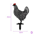 1Pc Yard Chicken Decor Ornaments Chicken Art Garden Decor Outdoor Garden Backyard Pile Acrylic Hen Patio Decoration Supplies