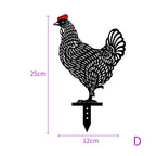 1Pc Yard Chicken Decor Ornaments Chicken Art Garden Decor Outdoor Garden Backyard Pile Acrylic Hen Patio Decoration Supplies