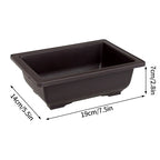 Rectangular Flowerpots Plastic Bonsai Plants Pot Square for Flower Balcony Garden Yard Landscape Bonsai Pot Trays Home Decor