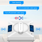 Robot Window Cleaner LIECTROUX YW509, Dual Water Spray,Home Wall Glass Window Robot Vacuum Cleaner,Strong Vacuum,Smart Memory