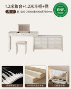 Solid wood dresser chest integrated bedroom cream wind high-end end bed