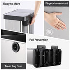 2-Compartment Kitchen Trash Can, 2x25L Stainless Steel Pedal Bin
