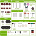 510PCS Rotary Tool Accessories Kit Abrasive Set Electric Drill Bit Kit Sanding Polishing Cutting Engraving Heads With Box