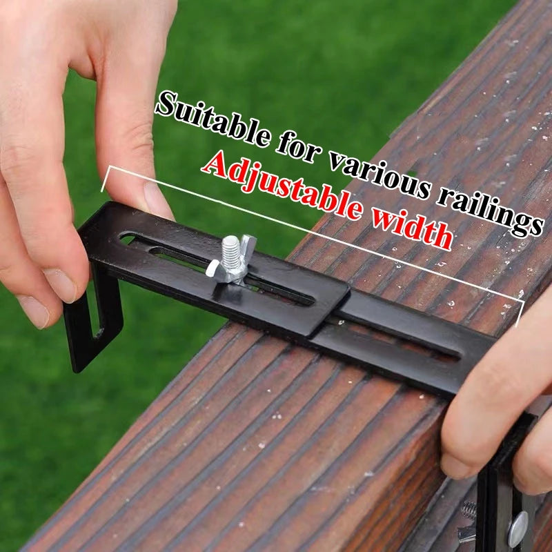 1 Pair Hanging Flower Planter Hooks Plant Pot Box Holders Adjustable Hanger For Flower basket  Balcony Yard Garden Wall Decor