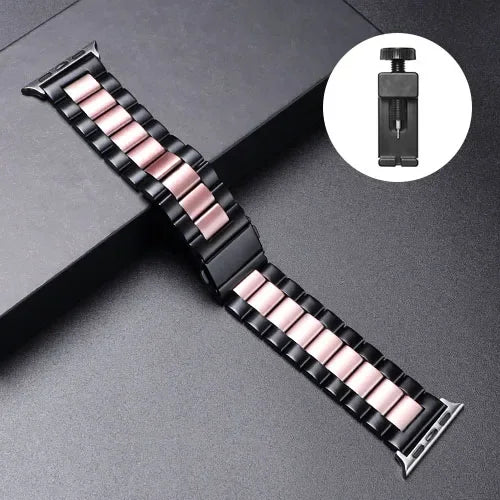 Stainless Steel Apple Watch Band - Metal Bracelet for 38-49mm Series 4-Ultra 2 | AlluCanFind