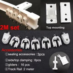 Flexible Ceiling & Wall Mounted Curtain Track Rail Bendable Plastic Steel Design for Bay Windows/Balcony 1-10M White Noise-Free