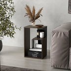 Everet 25" High 3-Tier Shelf Side Table Dark Oak