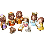 Nativity Sets For Christmas 10pcs Resin Manger Scene Ornaments Christmas Jesus Statue For Children And Adults Holy Family