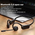 Open-Ear Headsets with Noise Canceling Boom Microphone Lightweight Bluetooth Wireless Headphones for Trucker Office Call Center